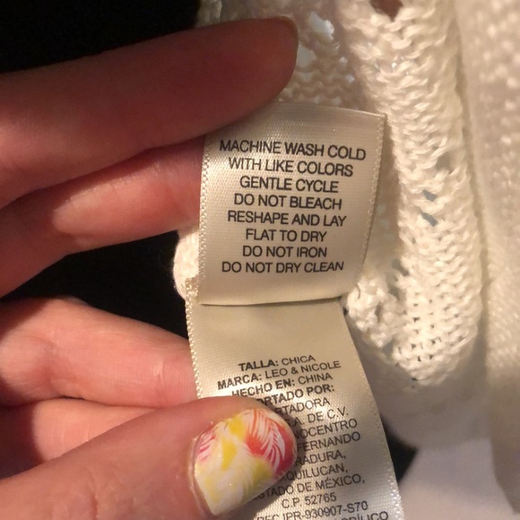 Leo & Nicole white summery boho open front cardigan - Picture 9 of 9